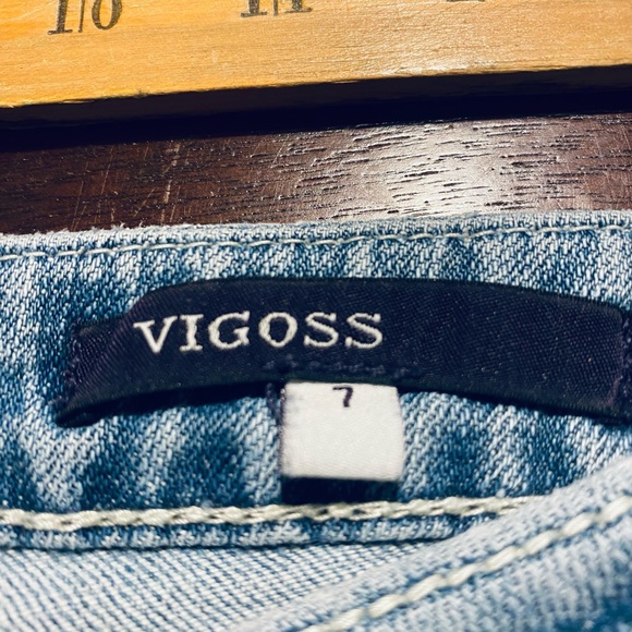 Womens Vigoss Capri Denim Jeans Size 7  Flap Pockets 30 Inch Waist - Picture 6 of 9